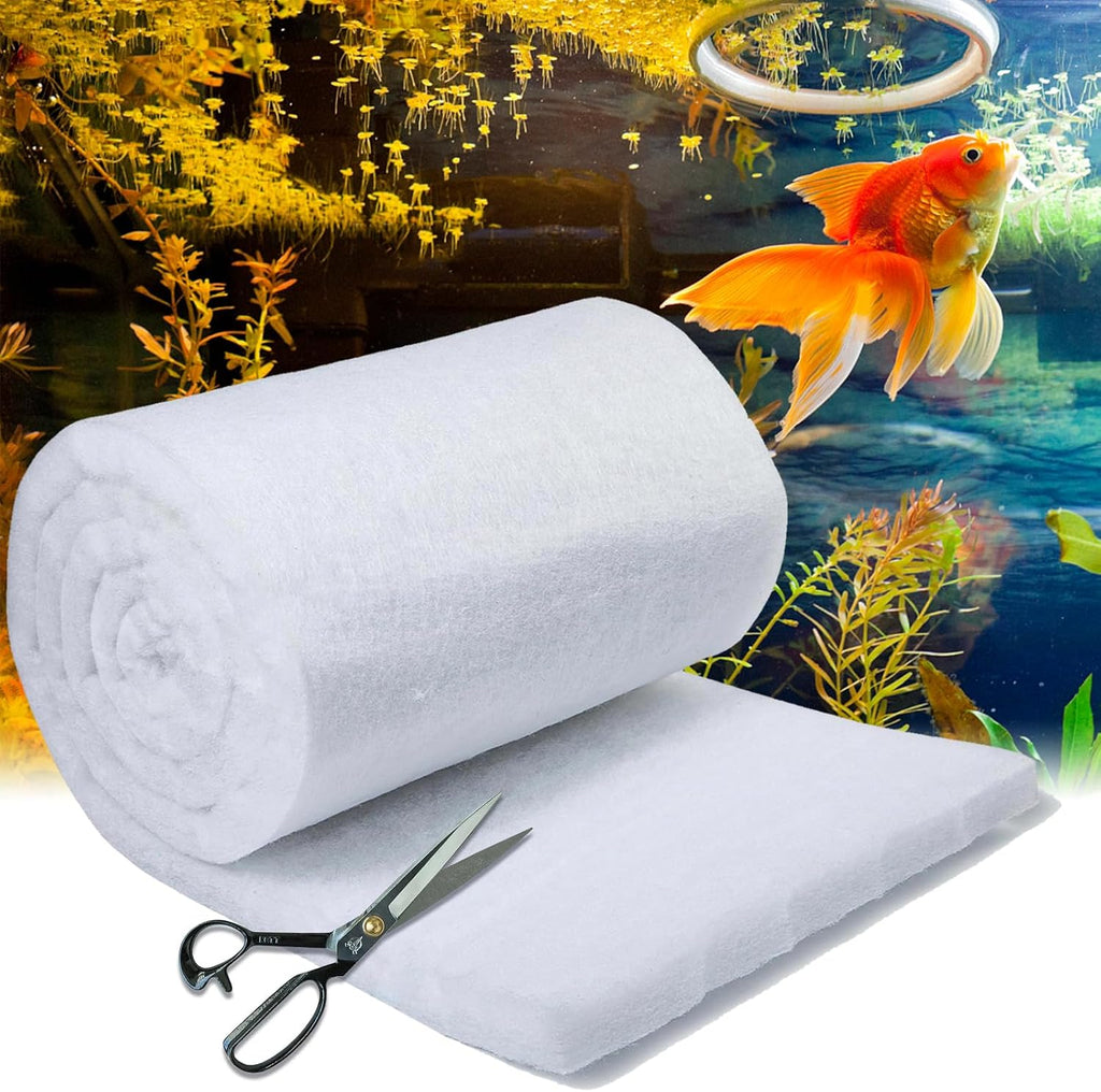 Aquarium Filter Floss, Cut to Fit for Tanks & Ponds, 6 Ft