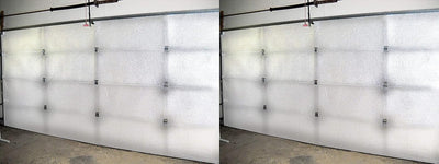 NASA TECH White Reflective Foam Core 2 Car Garage Door Insulation Kit 16FT (Wide) x 8FT (HIGH) R Value 8.0 Made in