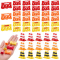 60 Pcs Mini Traffic Cones Barricade Set, Tiny Construction Signs