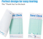 24 Pack Guest Checks Books for Servers Server Note Pads, Green