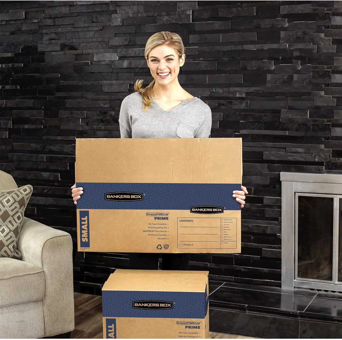 10-Pack Small Prime HD Moving Boxes with Reinforced Handles
