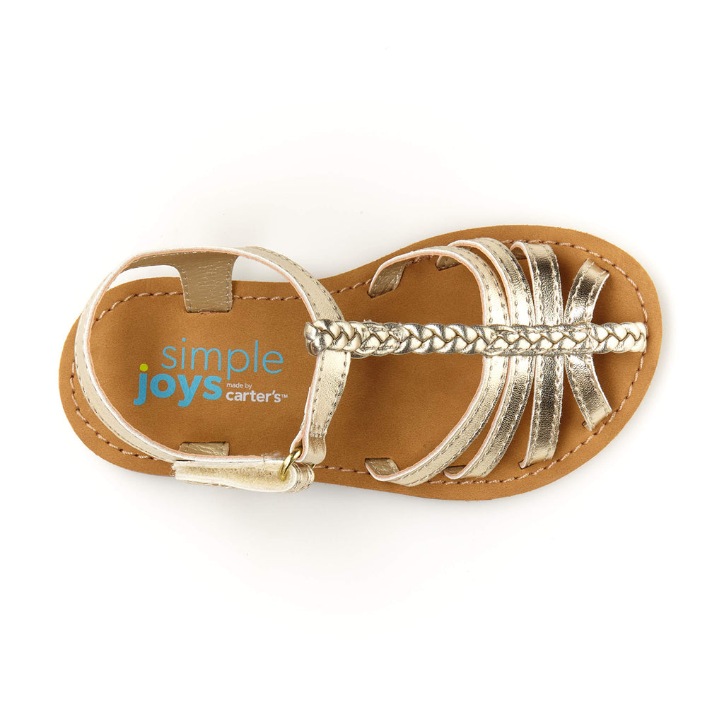 Girls Freya Sandal, Gold