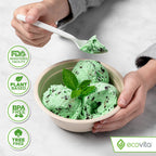 100% Compostable Spoons - 500 Large Disposable Utensils (6.5 in.) Bulk Size Eco Friendly Durable and Heat Resistant