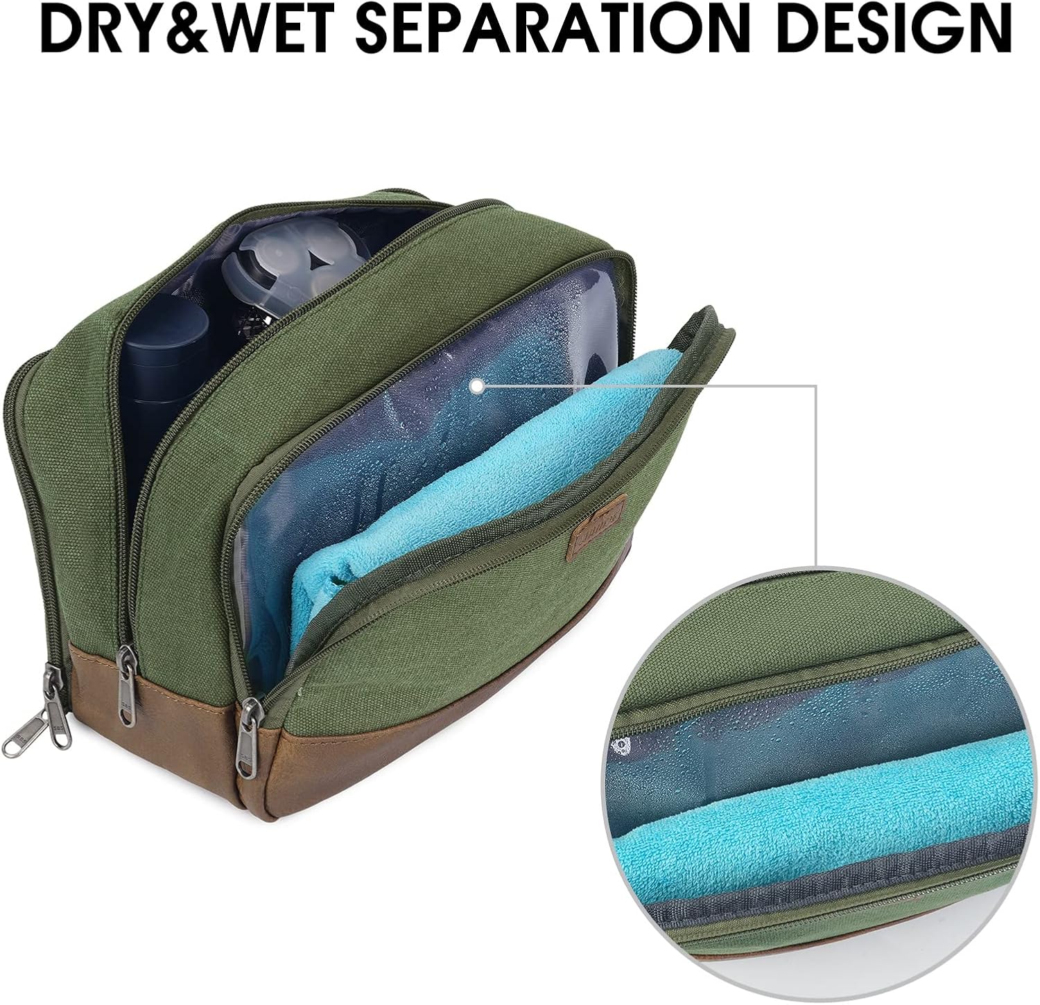 Travel Toiletry Bag for Men Large Toiletries Shaving Bag Water Resistant Hanging Dopp Kit Travel Accessories Bag for