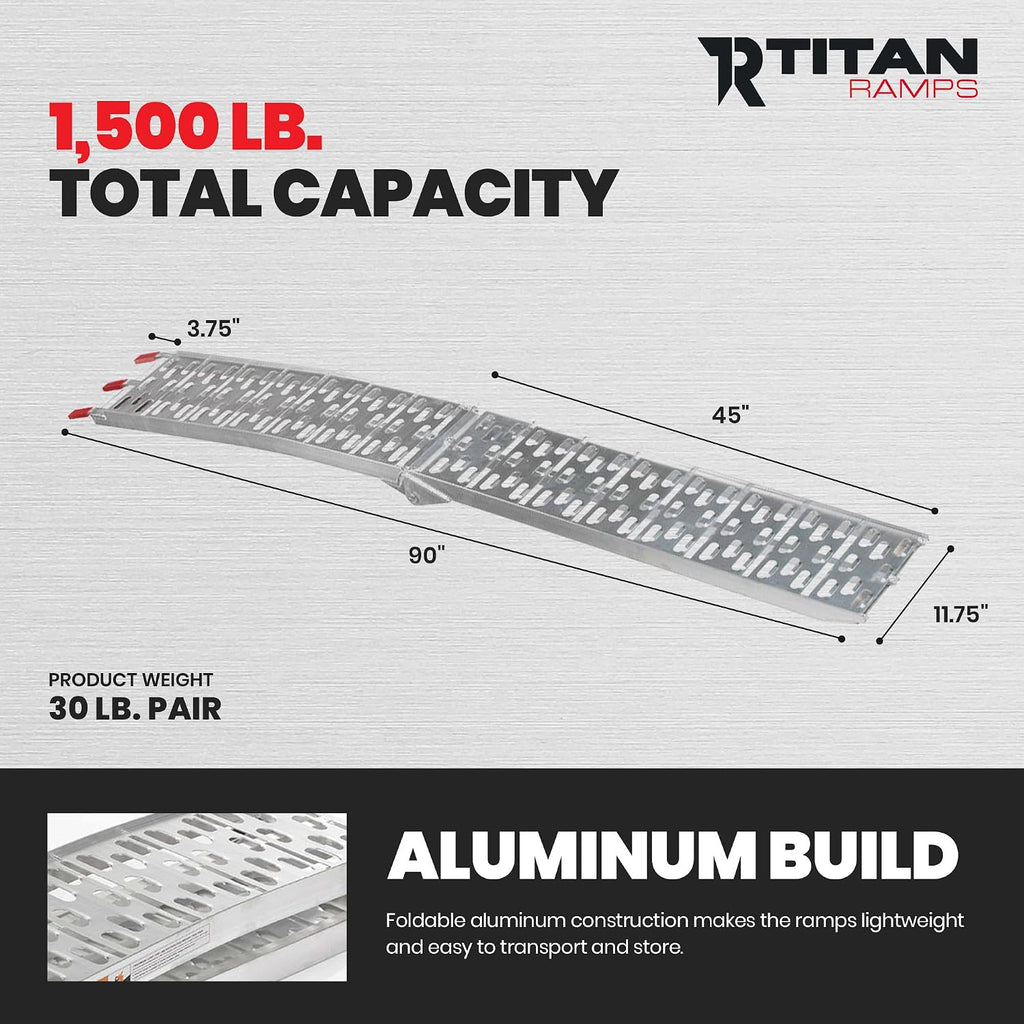 7.5' ATV Loading Ramps, 1,500 lb Capacity, Titan Ramps