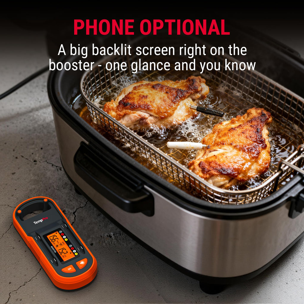 600FT Wireless Meat Thermometer for Cooking with 2 Thinner Probes