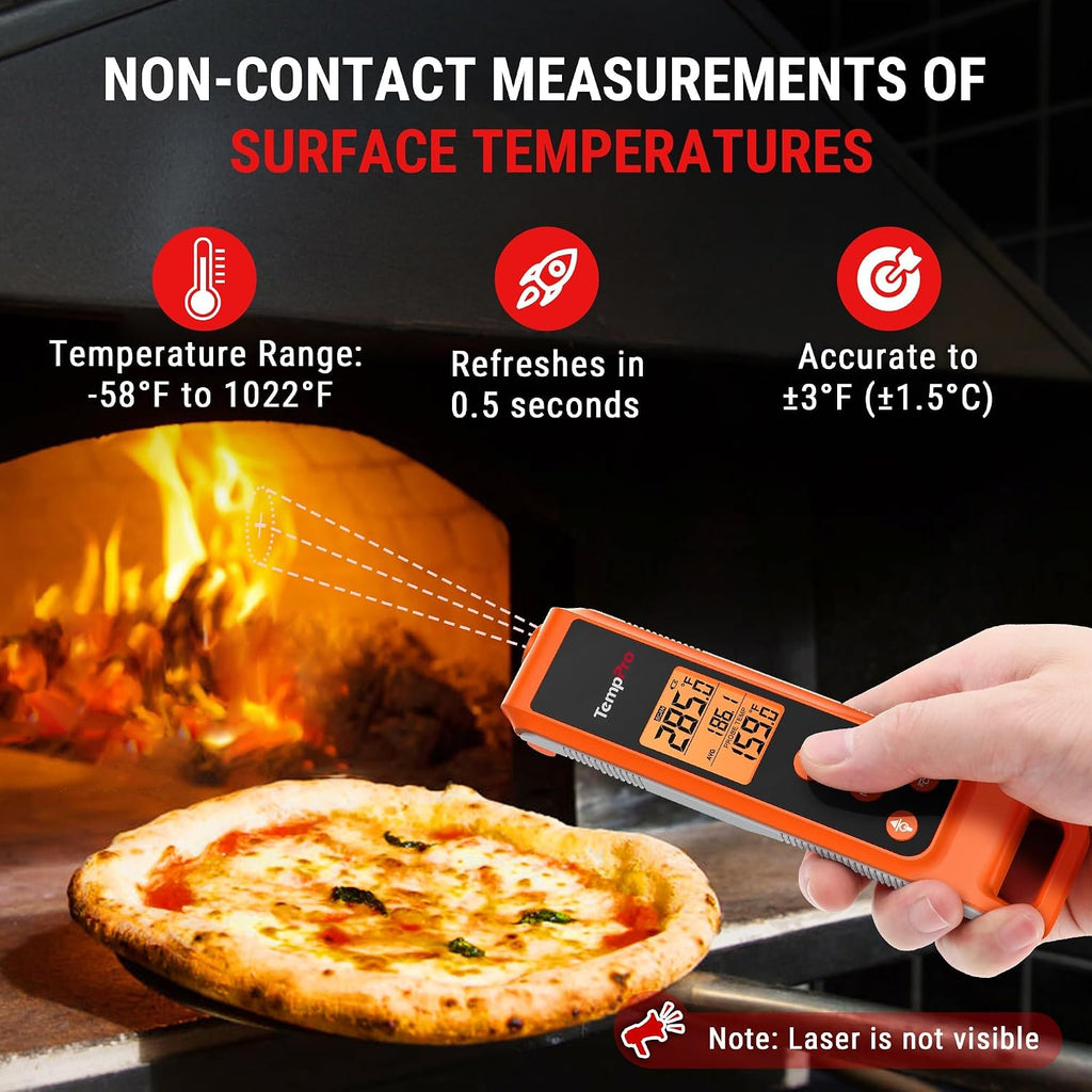 TempScan 2-in-1 Infrared Thermometer Gun with Meat Probe