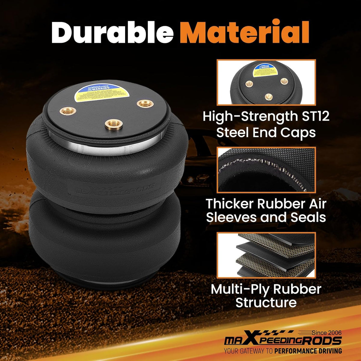 maXpeedingrods 5000 lb Air Suspension Bags Kit for Ford F250 F350 1999-2007