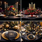 10 Pack Black Round Tablecloths 132 Inch for Dining Tables