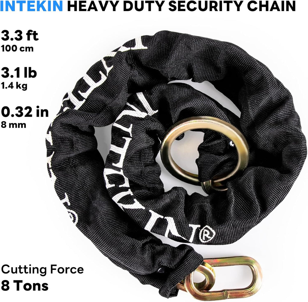 Security Chain 3.3 ft x 5/16" Thick Bike Lock Chain - High Security Hardened Steel Cut Proof Chain for Bikes