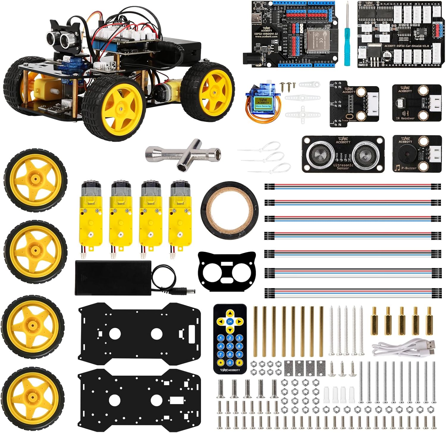 Robotics Kit for Kids Ages 8-12 12-16, Smart Robot Car Kit Compatible with Arduino & Scratch, STEM Toys Coding Robot