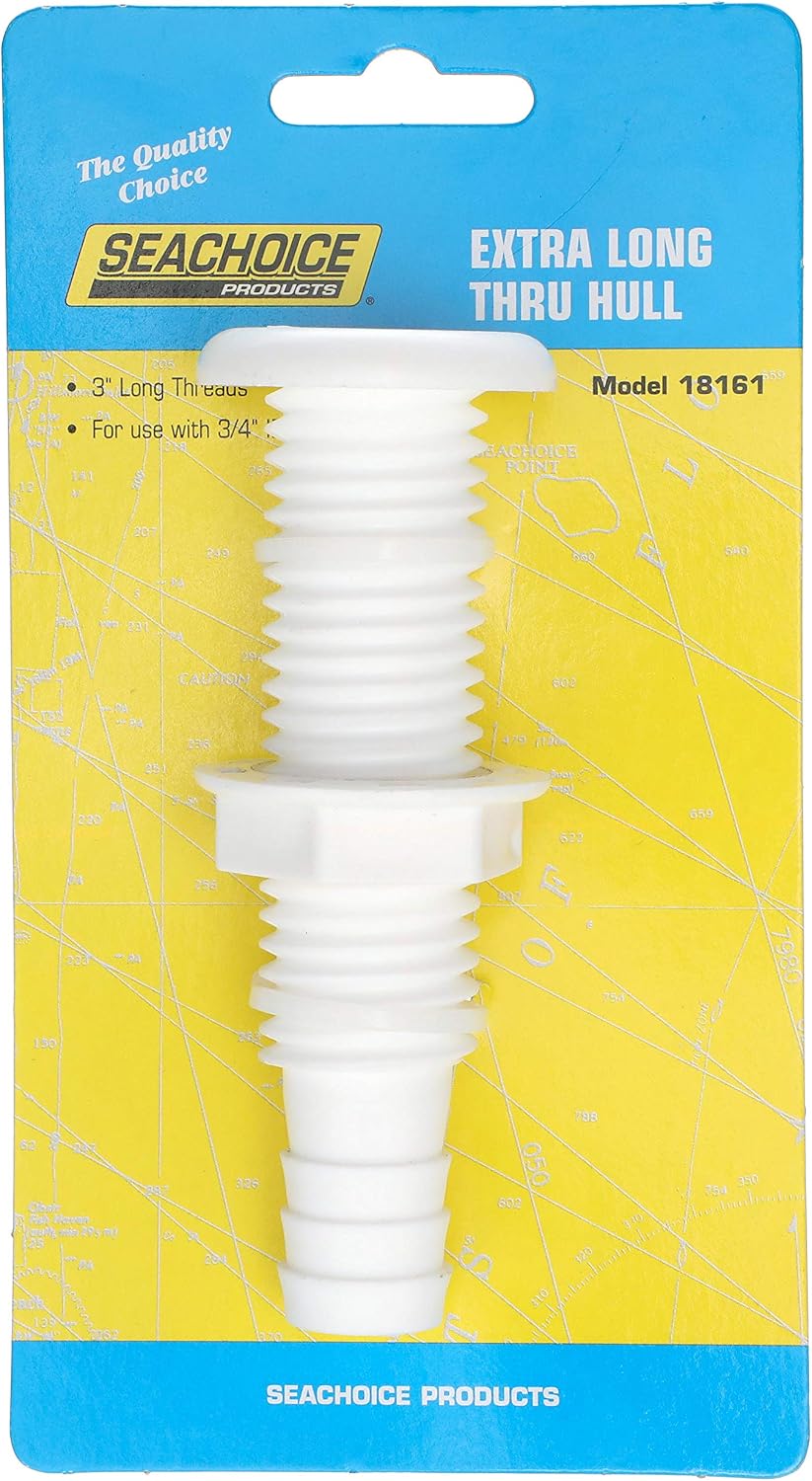 Seachoice Polypropylene Extra Long Thru-Hull Connector