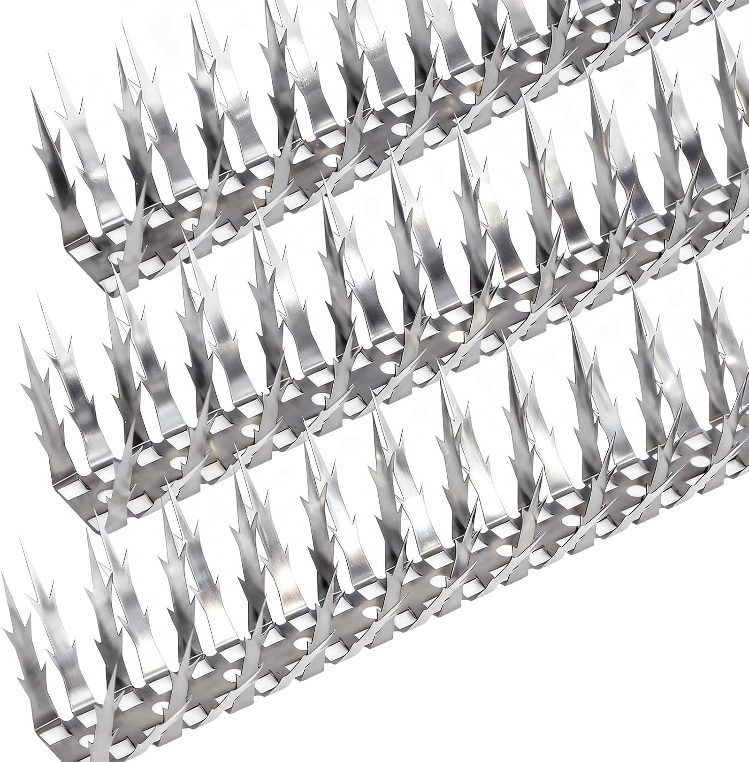 Bird Spikes, 5 FT Stainless Steel Bird Deterrent Spikes, Pigeon Spikes for Outside to Keep Birds Squirrel Raccoon Cat