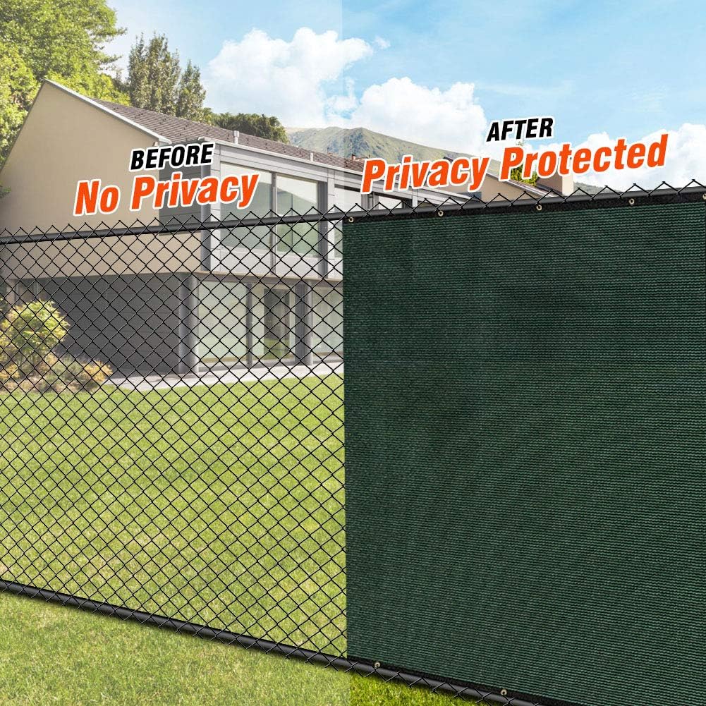 iCover 5x50ft Privacy Screen Fence, Outdoor Fencing Panels, Garden Windscreen Mesh Shade Sail Net Barrier, Fence
