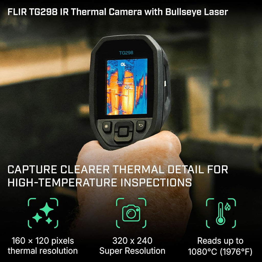 TG298 Thermal Imaging Camera, 320x240 High-Temp Spot IR, Laser