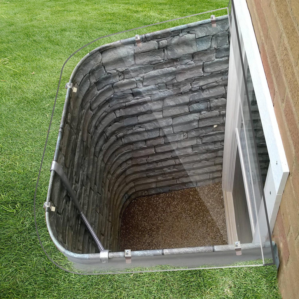 59" x 38" Clear Polycarbonate Window Well Covers Outside - Heavy Duty Waterproof Basement Egress Windows Well Covers
