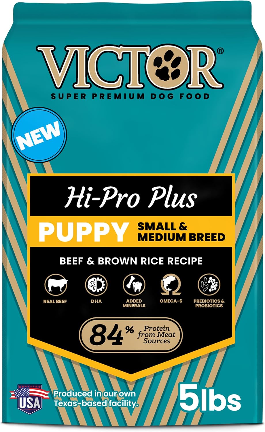 Hi-Pro Plus Dry Dog Food - Small & Medium Breed Puppy Kibble, 5lb