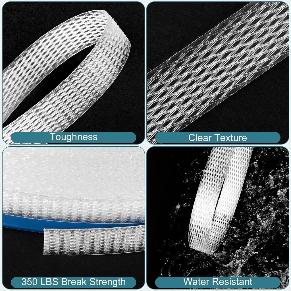 Packaging Strapping Banding Roll with Pallet, 0.55'' x 3937'' Heavy Duty Pallet Strap 350 LBS Break Strength