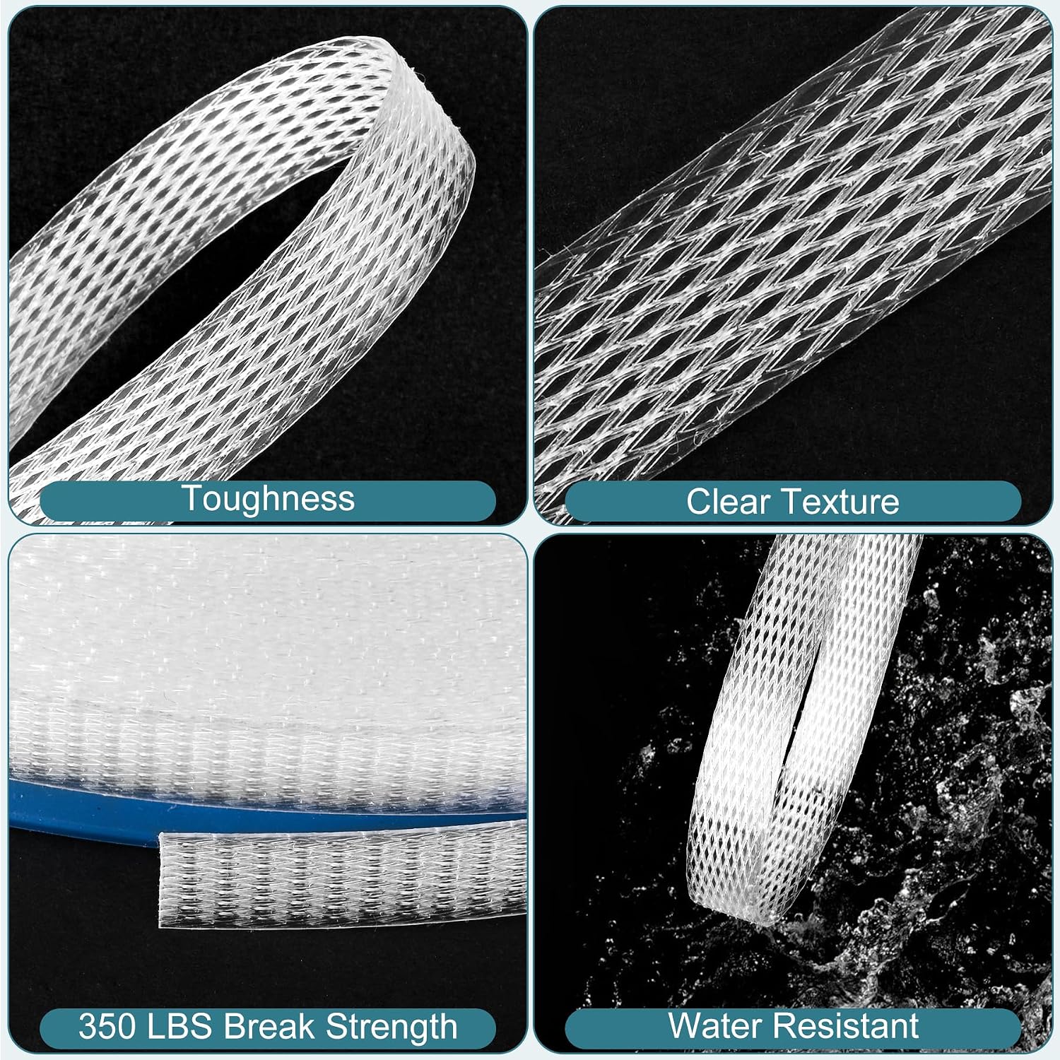 Packaging Strapping Banding Roll with Pallet, 0.55'' x 3937'' Heavy Duty Pallet Strap 350 LBS Break Strength