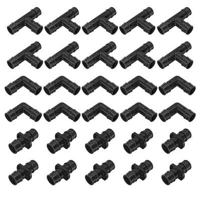 Pex A Fittings –1/2" inch Pex Fittings Set | Elbow, Tee & Coupler Kit | ASTM F1960 Certified PPSU | For Water Supply