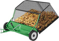 48" Tow Behind Lawn Sweeper, Pull Behind Leaf & Grass Collector for Tractor