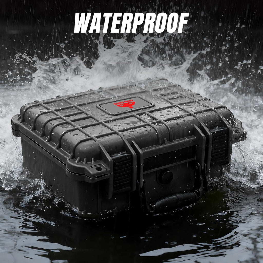 Waterproof Hard Camera Case with Pre-cut Foam,black,updated | Portable Hard Shell Case With Updated Plastic