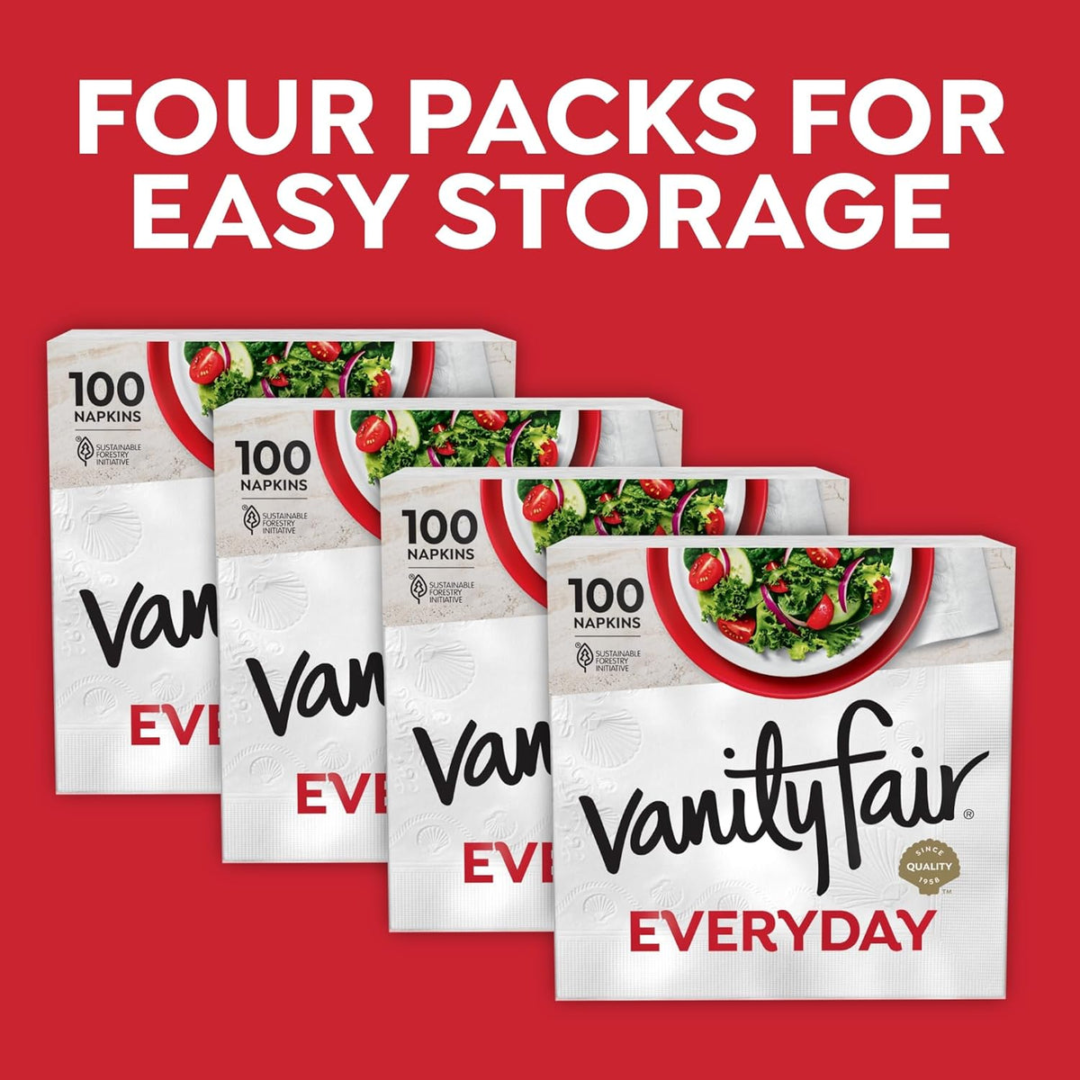 Everyday Paper Napkins, 400 Count White Dinner Napkins