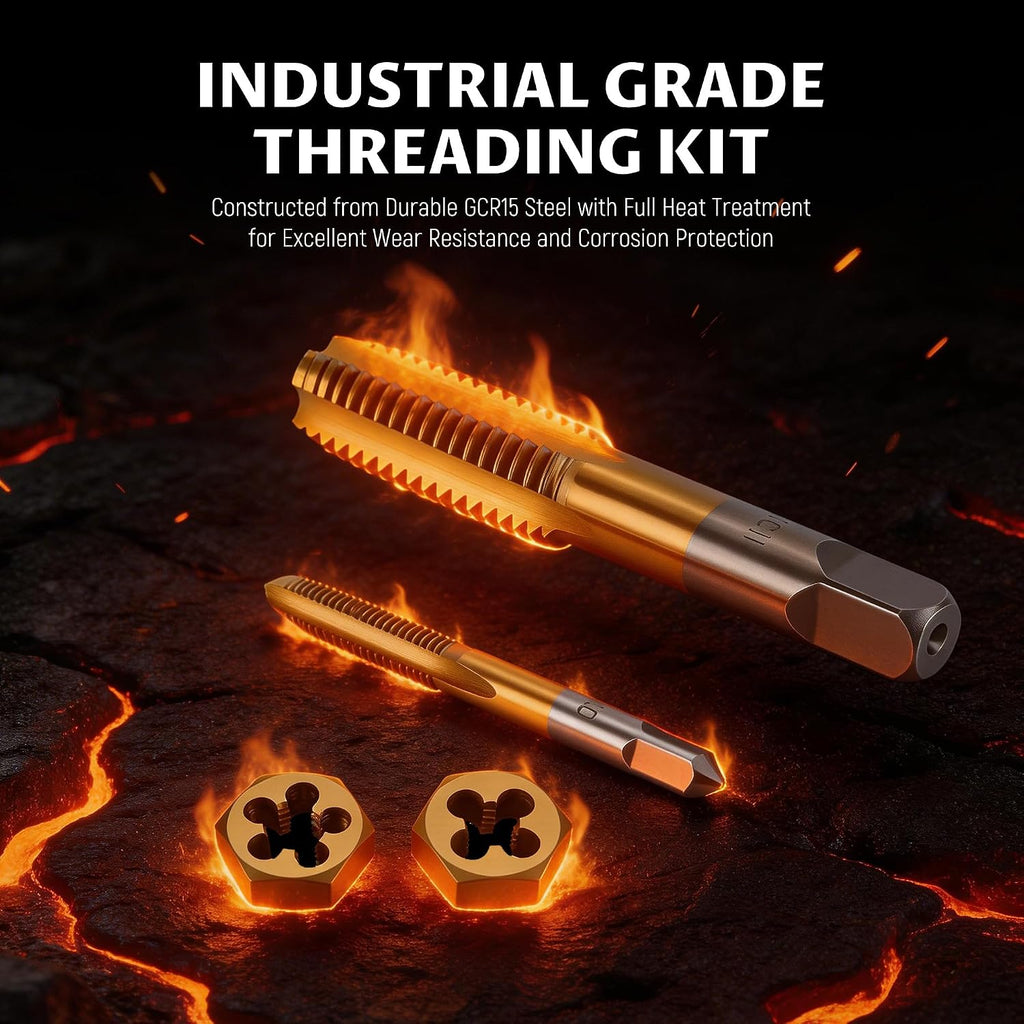 Anfrere 86pcs Tap and Die Set in SAE & Metric Sizes