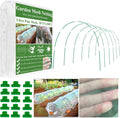 Garden Mesh Netting Kit,10 x 30FT Ultra Fine Netting with 6 Sets Fiberglass Garden Hoops for Raised Beds Vegetable