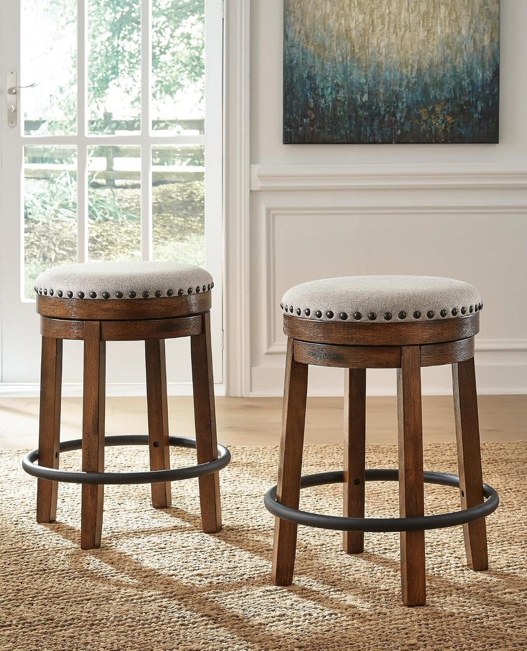Valebeck Swivel Counter Height Bar Stool, 24 in