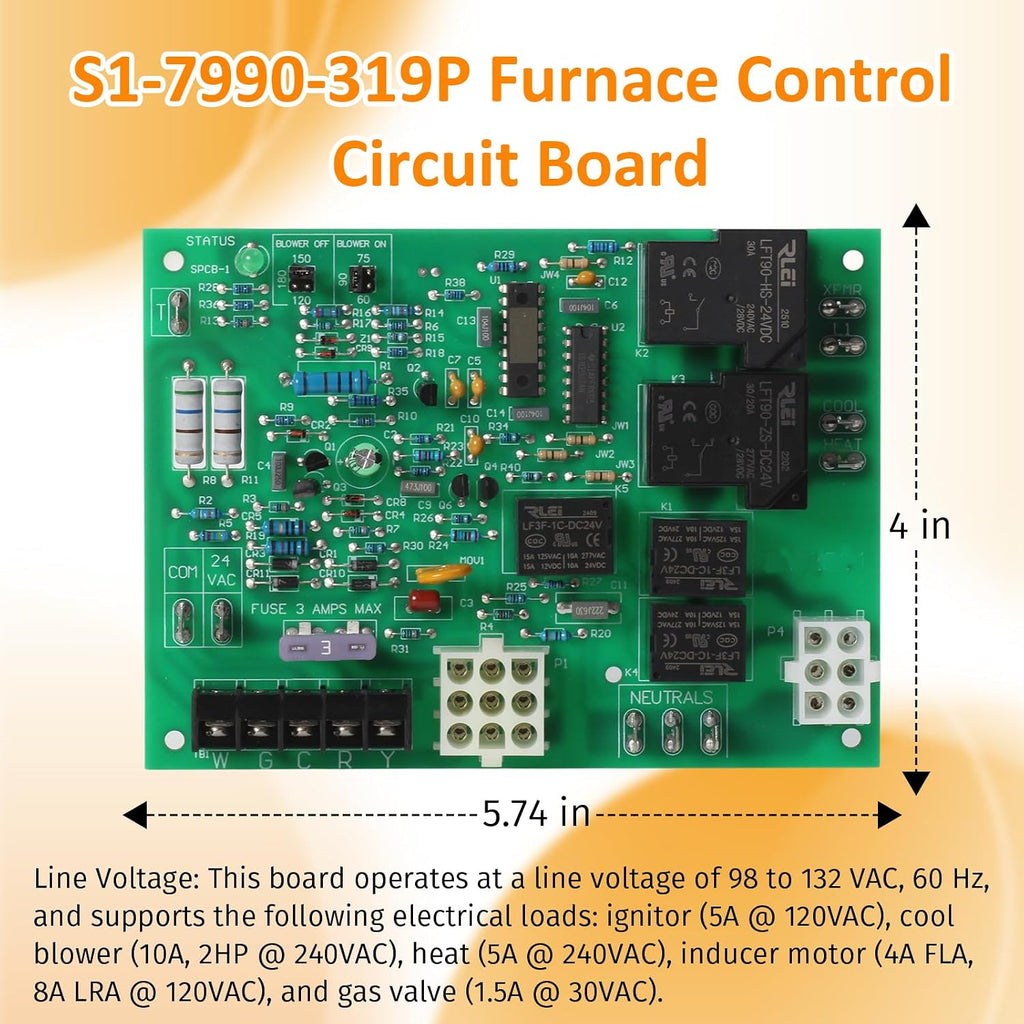 S1-7990-319P Furnace Control Circuit Board
