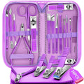 Manicure Set 16Pcs Professional Stainless Steel Pedicure Kit Mens Grooming Kit Fingernail & Toenail Clippers Set
