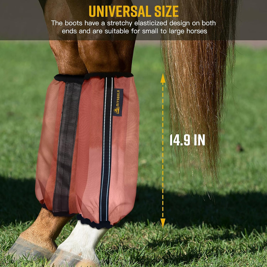 Fly Boots for Horses Set of 4, Universal Size