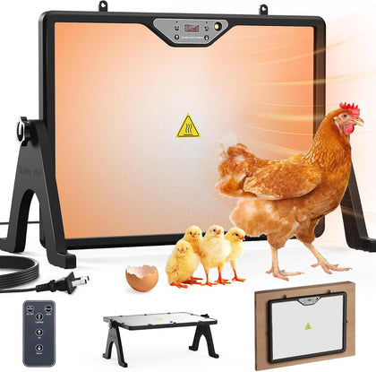 Chicken Coop Heater Brooder Plate, 180W Dual-Heating Chicken Heater