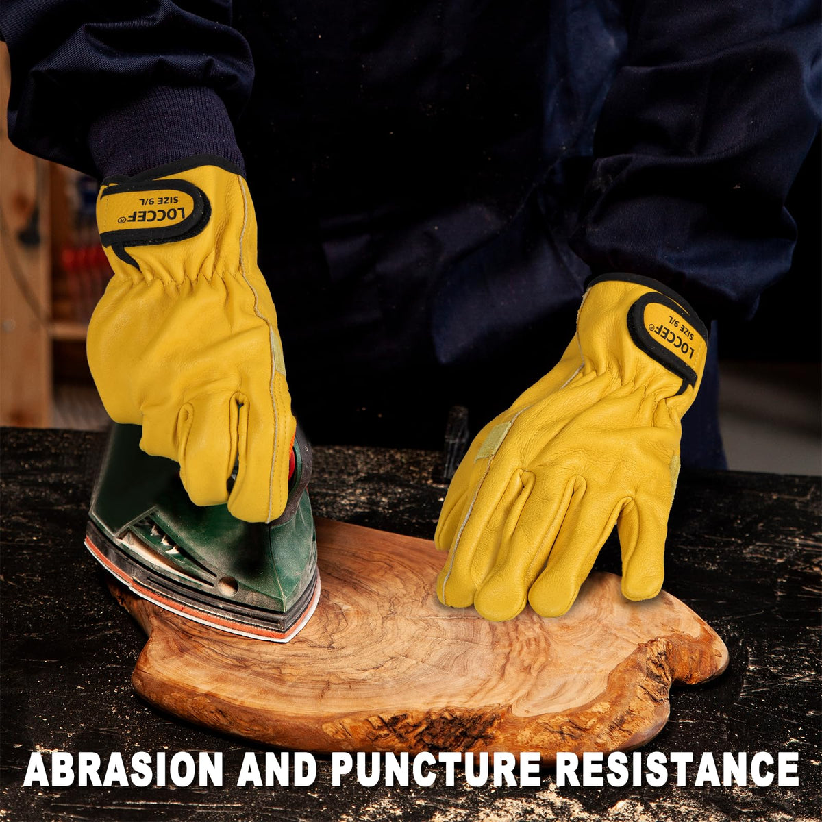 Leather Work Gloves for Men Women