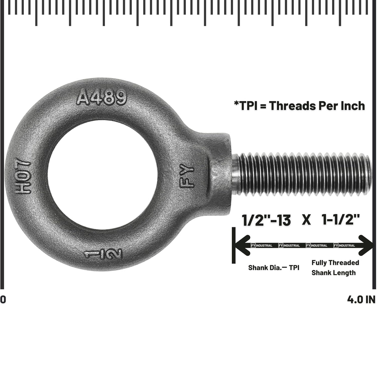 Lifting Shoulder Eye Bolt 1/2"-13 X 1-1/2"