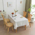 Cute Rectangular Cotton Oil Proof Table Cloth Rectangle Tablecloth Fabric Waterproof for Kitchen Dining Farmhouse