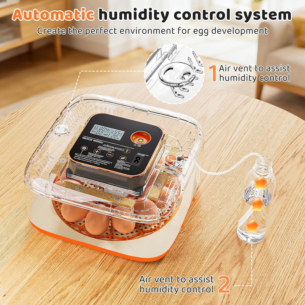 Egg Incubator for Hatching Eggs, 12 Egg Capacity, One-Touch Smart Hatching
