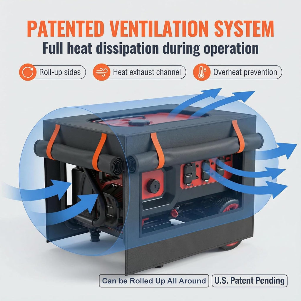 Generator Covers, Generator Covers While Running, 32X24X24 inches, Top Can be Opened, With Tool Bag and Visual
