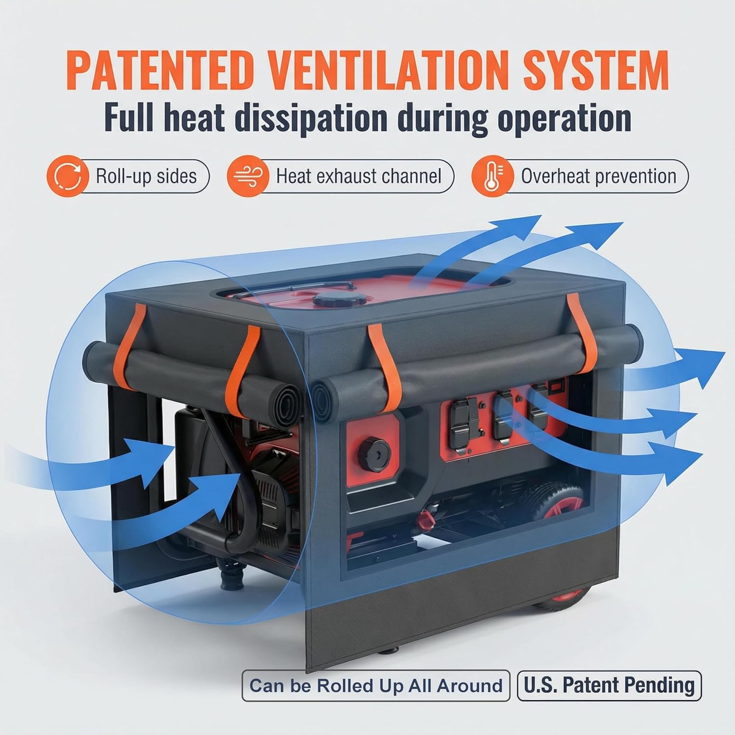 Generator Covers, Generator Covers While Running, 32X24X24 inches, Top Can be Opened, With Tool Bag and Visual