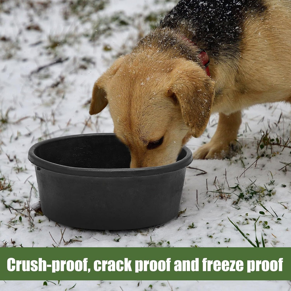 2 Pcs 4 Quart/ 1 Gallon Rubber Feeder Pan Horse Feed Bucket