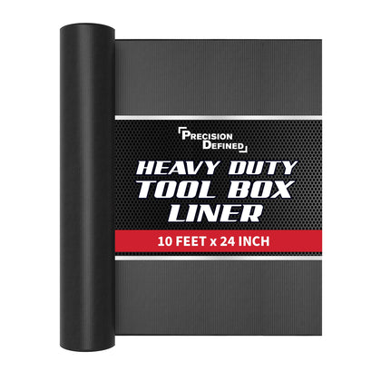 Tool Box Liner 10 ft x 24" Black Non Slip Mat Shelf Liner