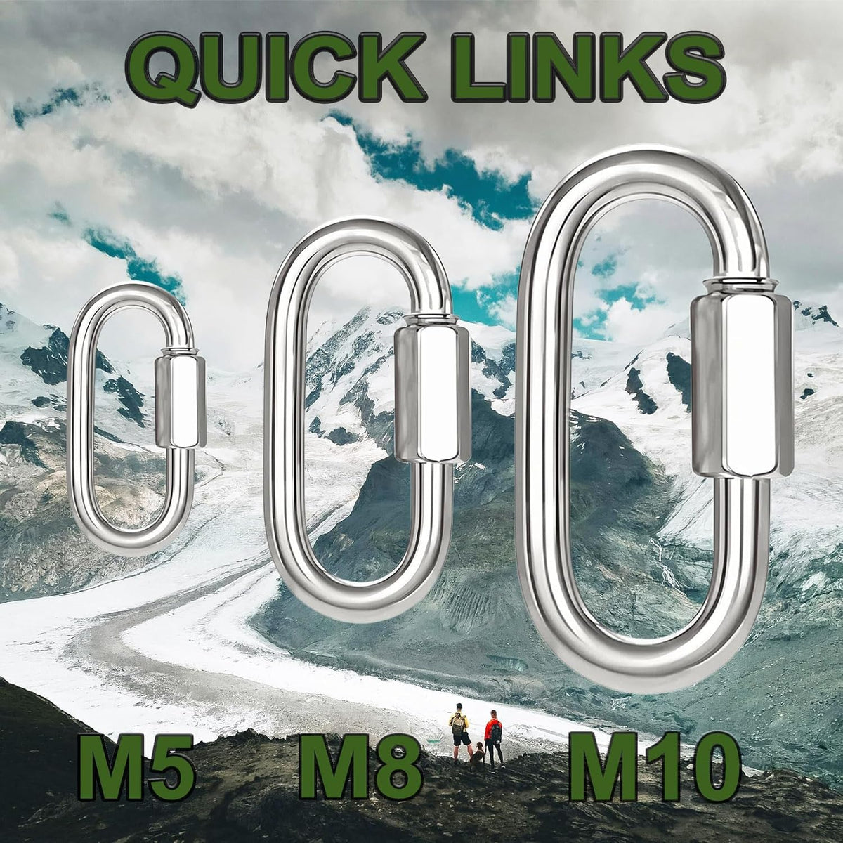 30PCS Quick Link, 2IN Heavy Duty Chain Link,Silver