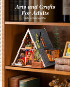 DIY Miniature Forest Tiny House Kit-A-Frame Cabin with LED Lights