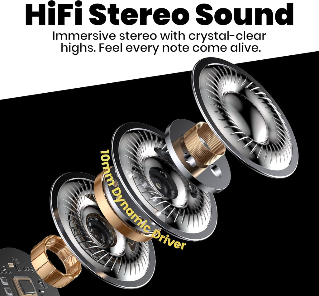 in Ear Monitor Headphones, HiFi IEM Wired Earbuds, Deep Bass Sound Isolating Earphones with USB C to 3.5mm Adapter