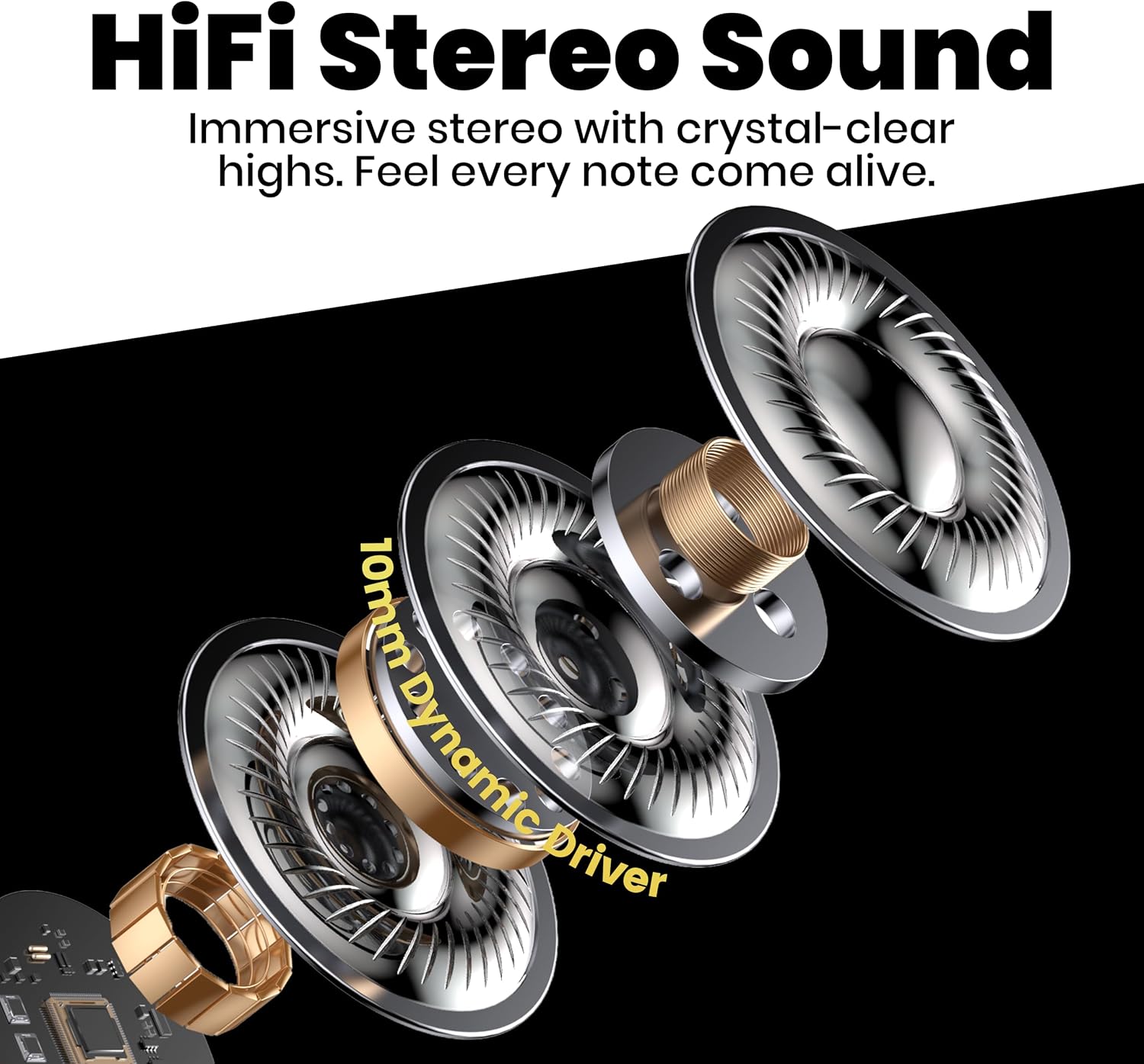in Ear Monitor Headphones, HiFi IEM Wired Earbuds, Deep Bass Sound Isolating Earphones with USB C to 3.5mm Adapter
