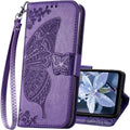 for Samsung Galaxy A17 5G Phone Case Wallet,Women Flip Cover with Credit Card Holders Butterfly Embossed PU Leather