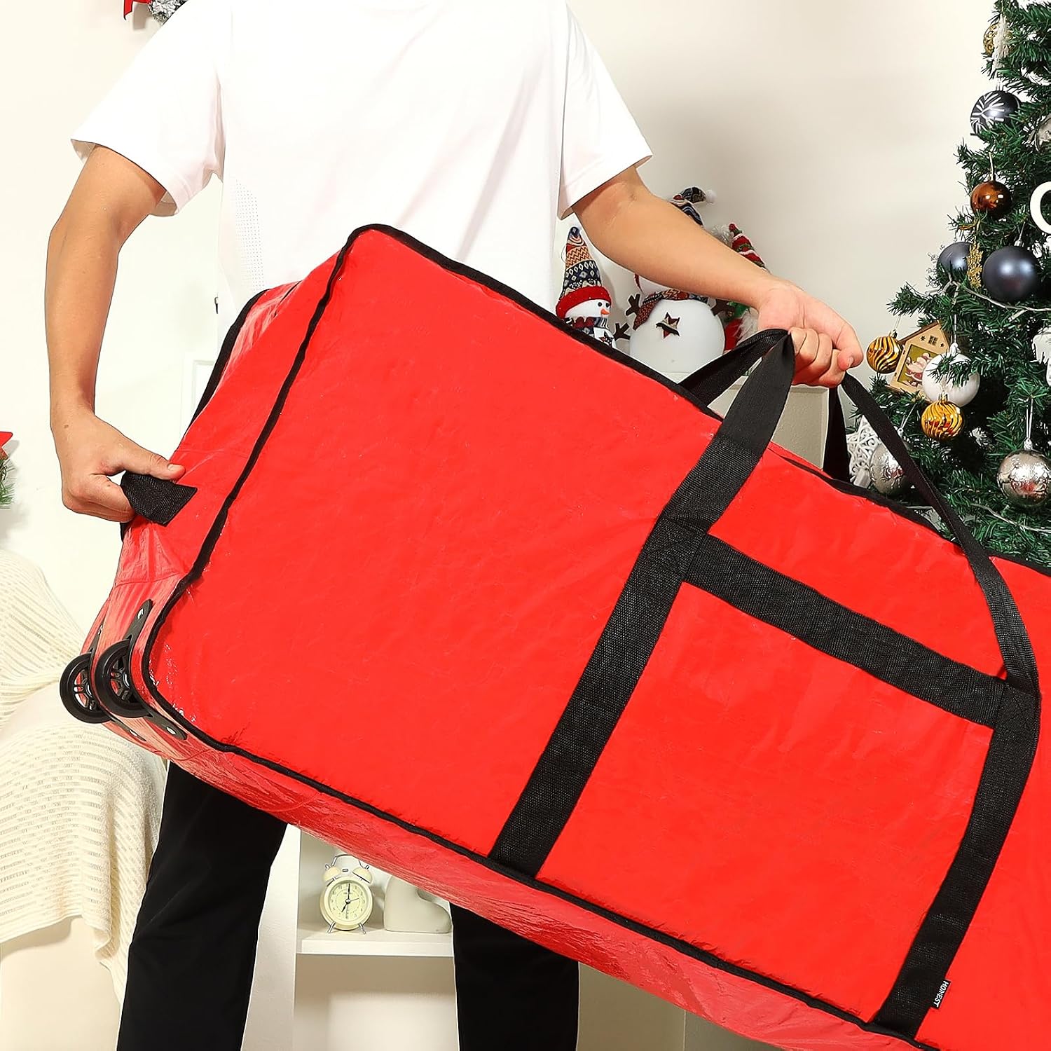 Christmas Tree Storage Bag, Fits for 4.5-7 ft Xmas Artificials | Zippered Bag with Reinforced Carrying Handles and