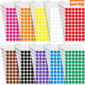 9600 Pieces 1/2 Inch Colored Dot Stickers Round Labels 10 Colors