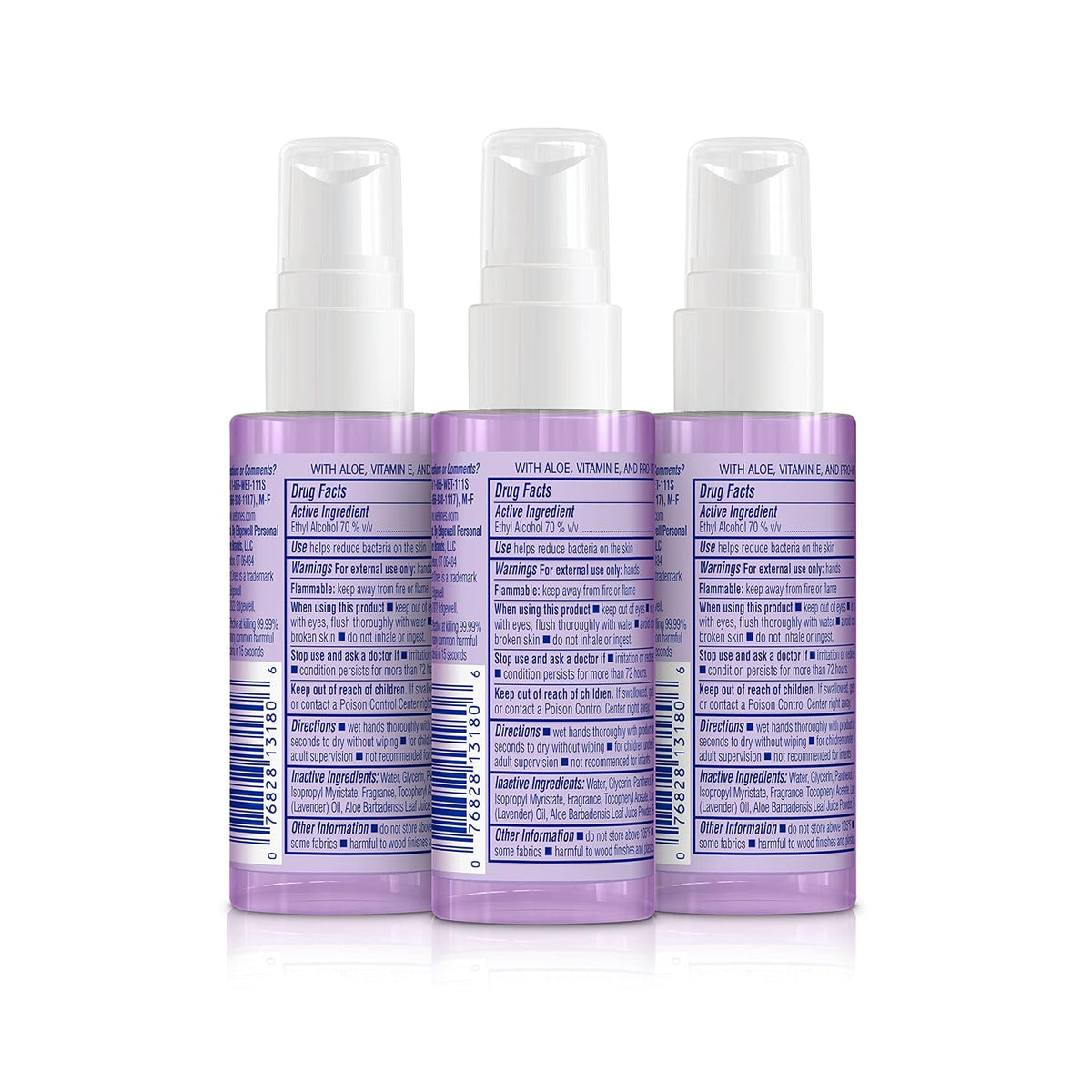 Hand Sanitizer Spray Travel Size, Lavender, 1.95 Fl Oz (3 Pack)